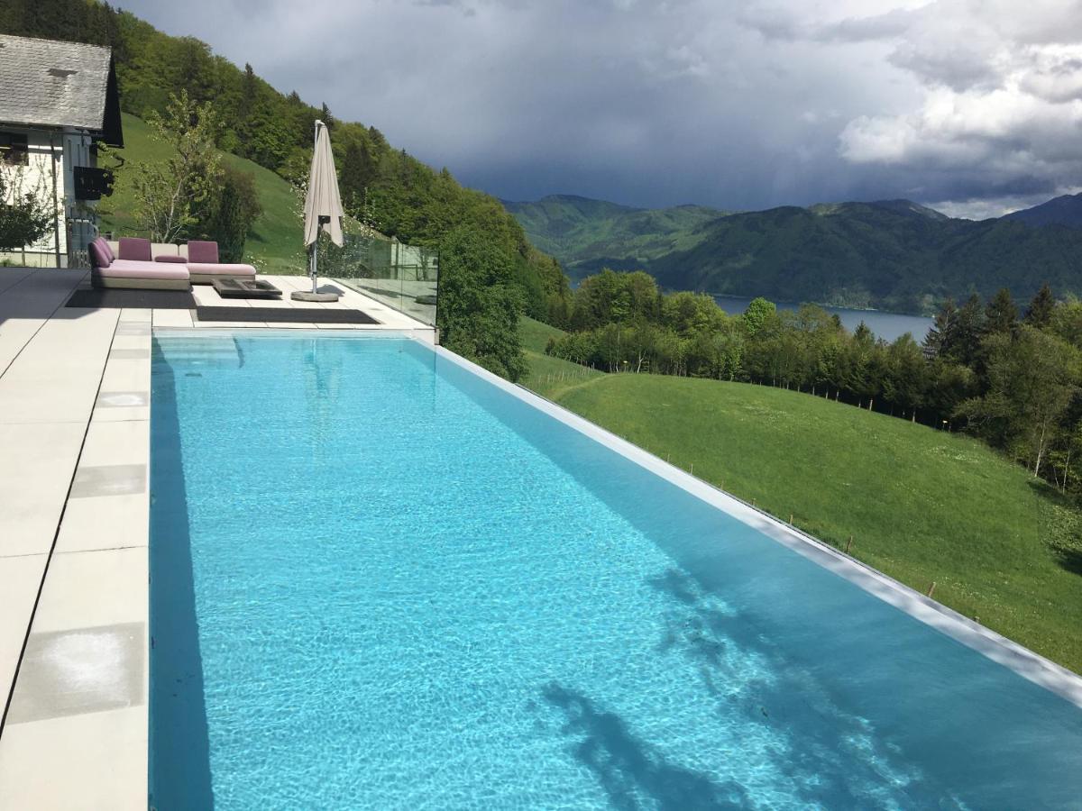 Attersee Luxury Design Villa With Dream Views, Large Pool And Sauna Nussdorf am Attersee Luaran gambar